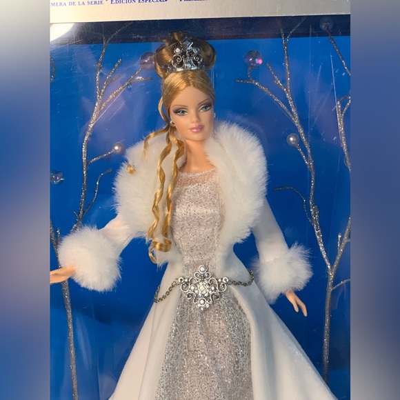 Collectable Barbie 2003 Silver and White Holiday Doll - Picture 1 of 8